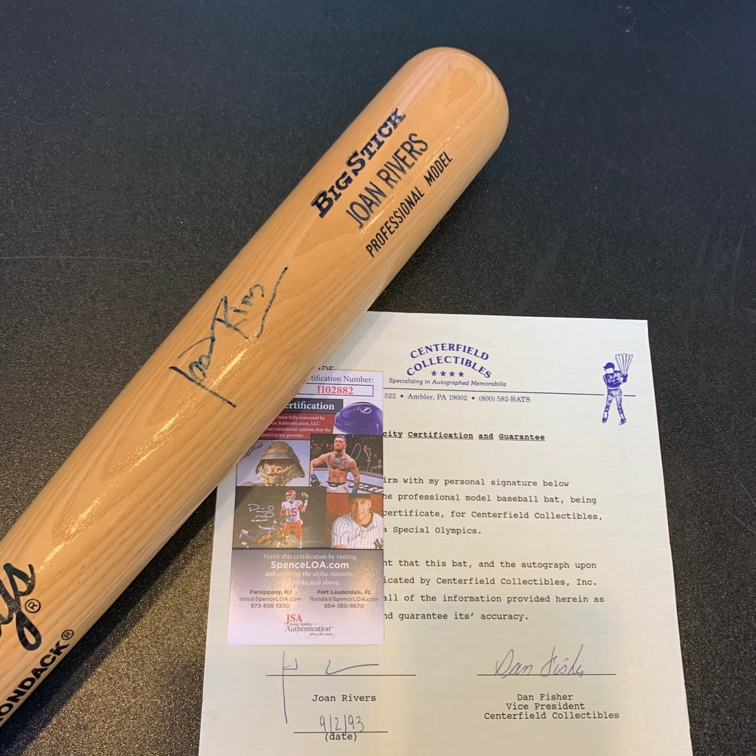Joan Rivers Autographed Personal Model Bat JSA COA Signed Letter (1 of 9)