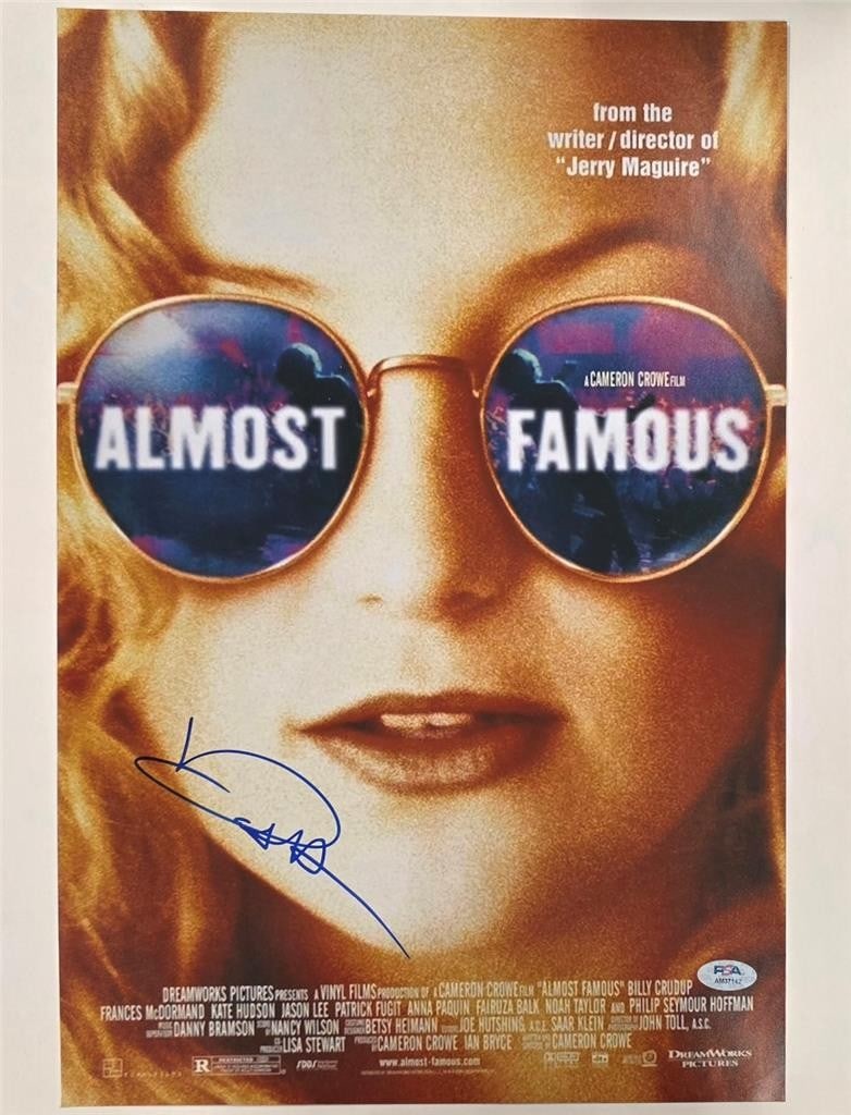 PSA DNA autographed Almost Famous photo poster signed by Kate Hudson: PSA DNA autographed Almost Famous photo poster signed by Kate Hudson Signed original photograph for Almost Famous featuring Kate Hudson. The piece is authenticated by PSA/DNA and is offered in pre-own