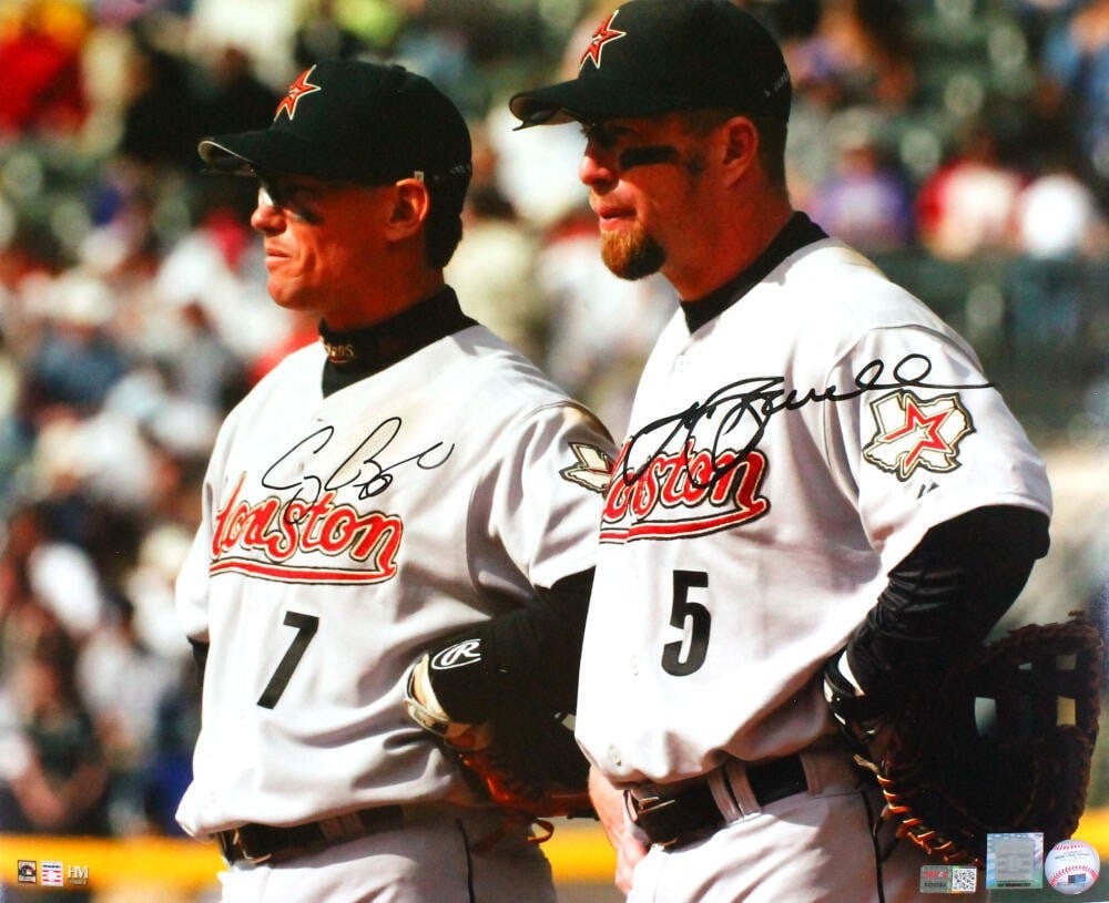 Tristar authenticated 16x20 signed Houston Astros photo Biggio Bagwell (1 of 3)