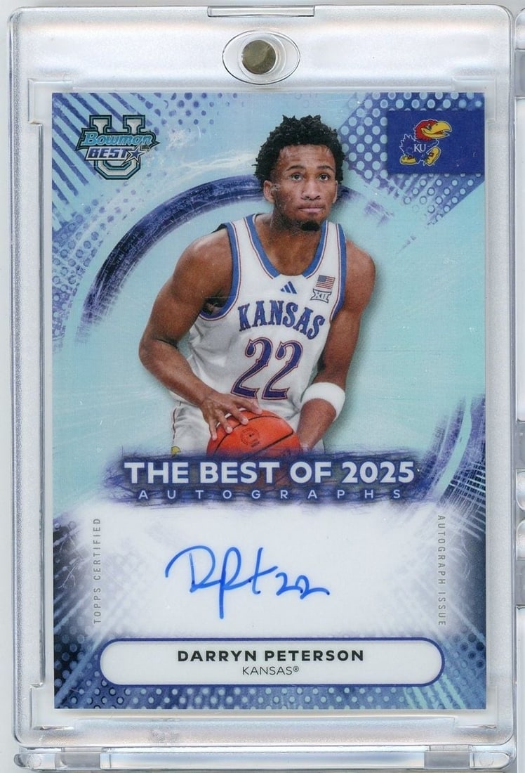 Autographed Darryn Peterson 2025 Bowman U Best BADP Refractor Rookie Card (1 of 2)