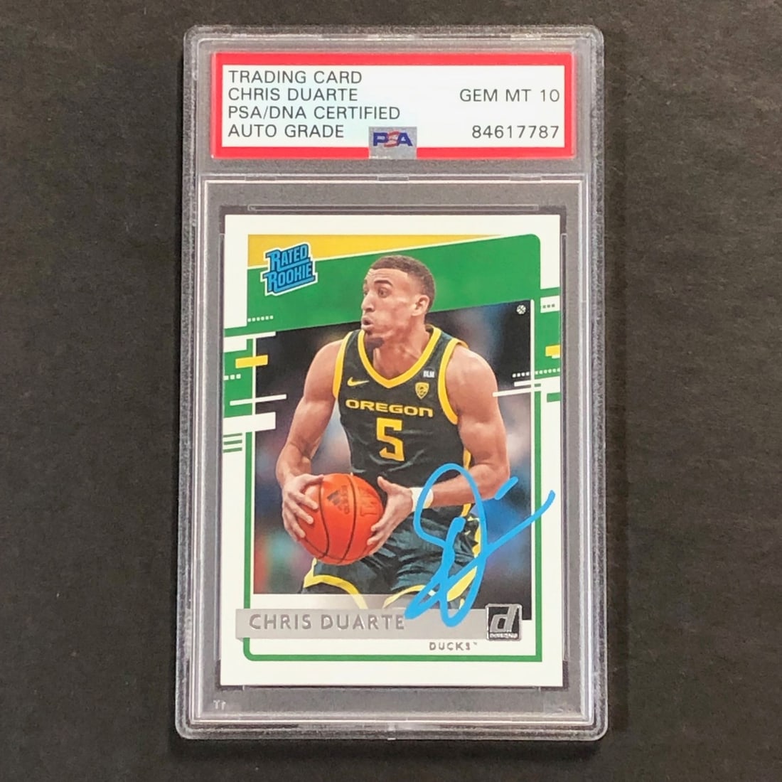 Chris Duarte PSA Authenticated Signed Panini Chronicles Draft Picks #43 Card (1 of 2)