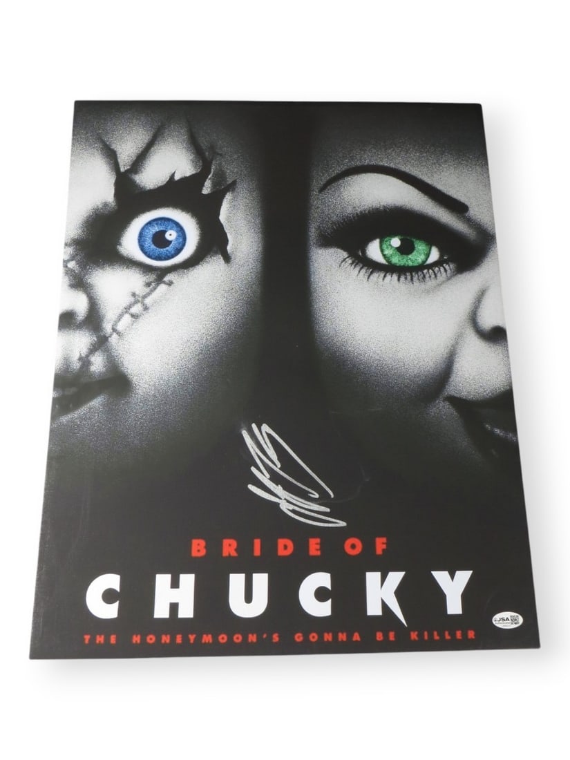 16X20 Signed Canvas Photo Jennifer Tilly Bride of Chucky JSA: 16X20 Signed Canvas Photo Jennifer Tilly Bride of Chucky JSA Autographed 16 x 20 canvas photo of Jennifer Tilly from Bride of Chucky. The canvas is professionally mounted and ready for framing. Pre-ow