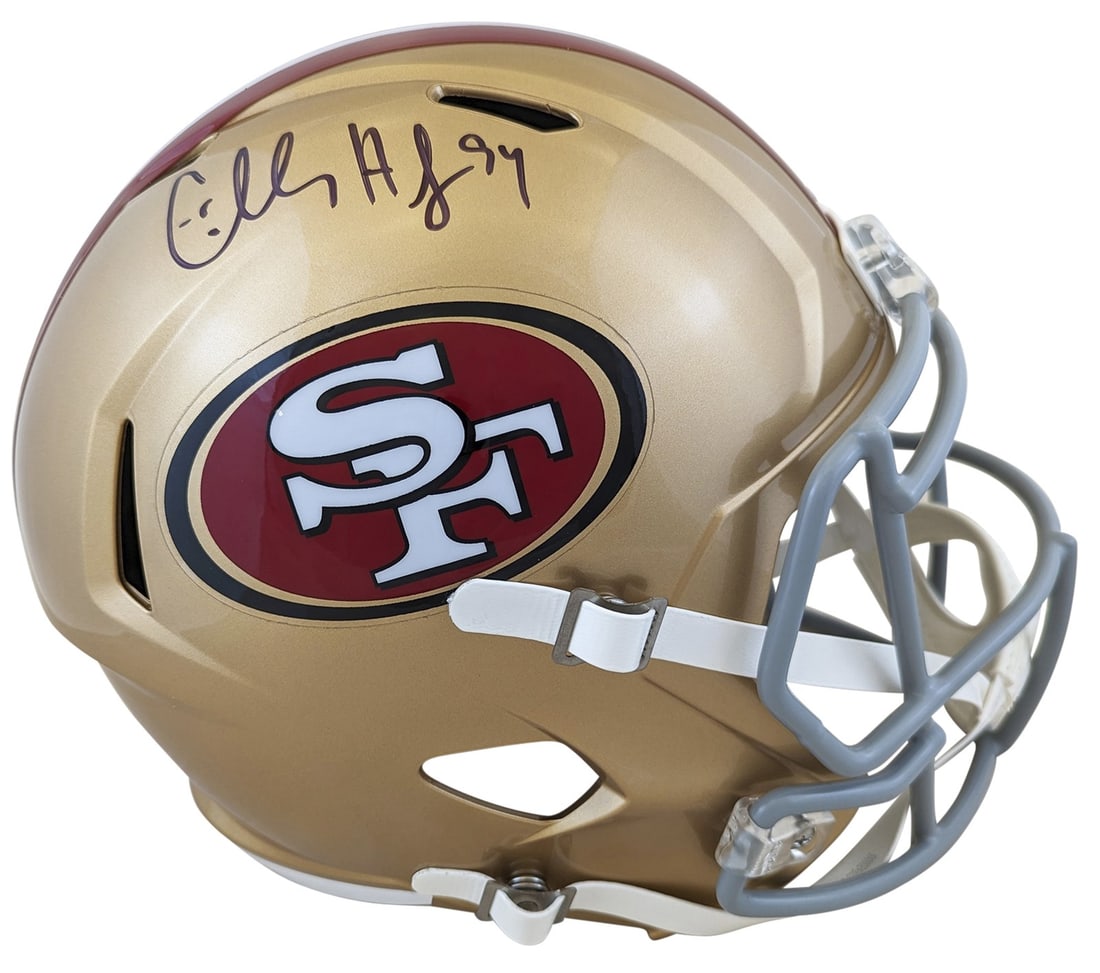 Charles Haley autographed Speed replica helmet 49ers BAS witnessed: Charles Haley autographed Speed replica helmet 49ers BAS witnessed Autographed full-size Speed replica helmet signed by Charles Haley for the San Francisco 49ers. This original signed piece includes B
