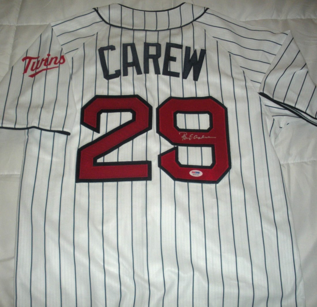 Signed Dynasty MLB Jersey Rod Carew PSA DNA COA Minnesota Twins (1 of 3)
