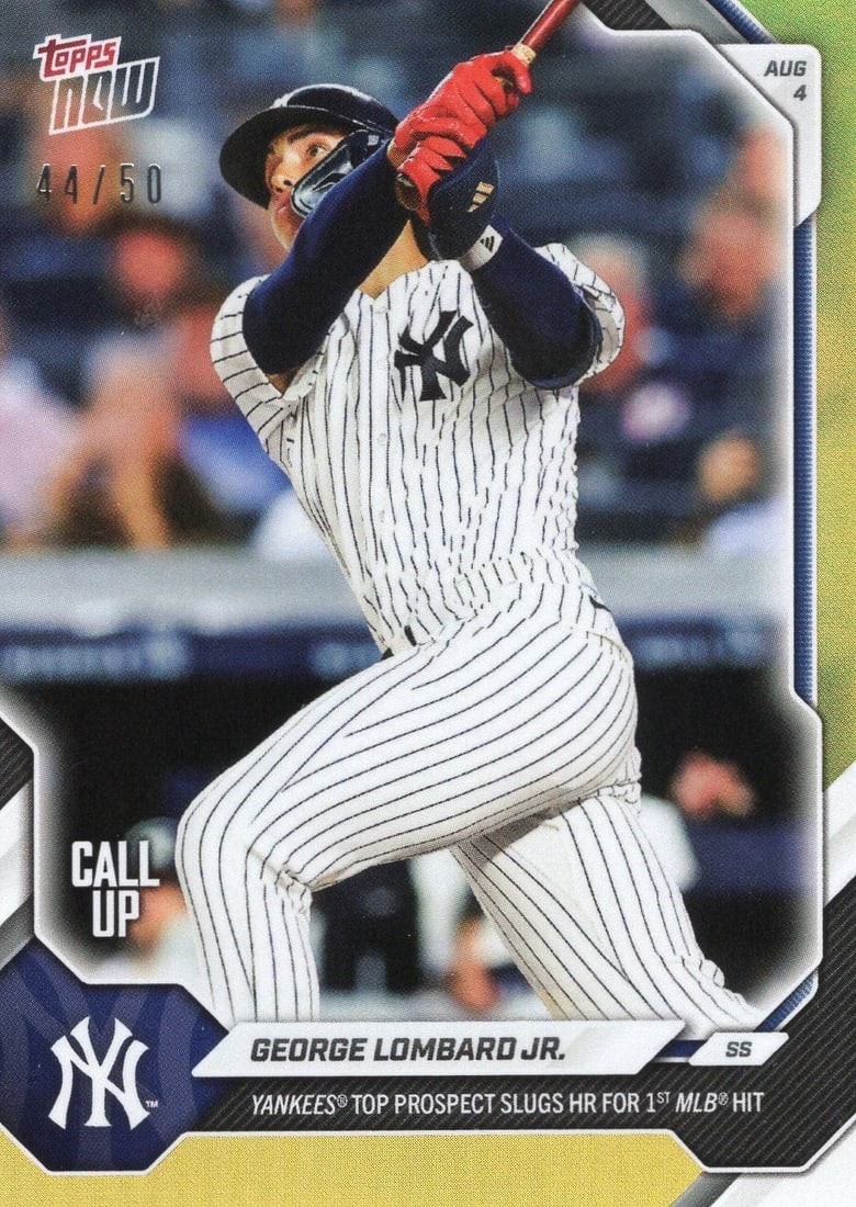 George Lombard Jr 2026 Topps Now #521 Gold Foil Rookie Card /50 (1 of 2)