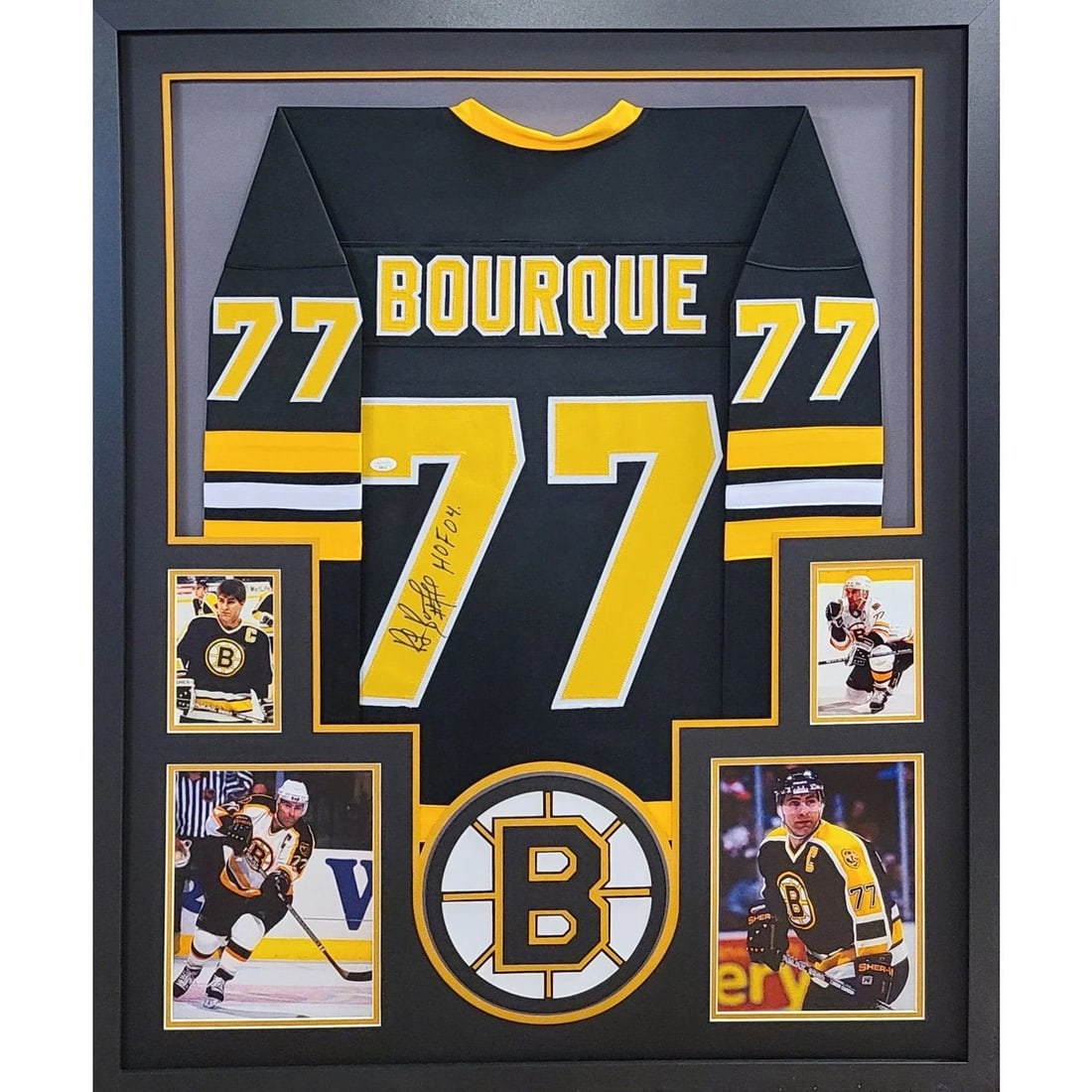 Boston Bruins Ray Bourque Autographed Framed Black Jersey JSA (1 of 3)