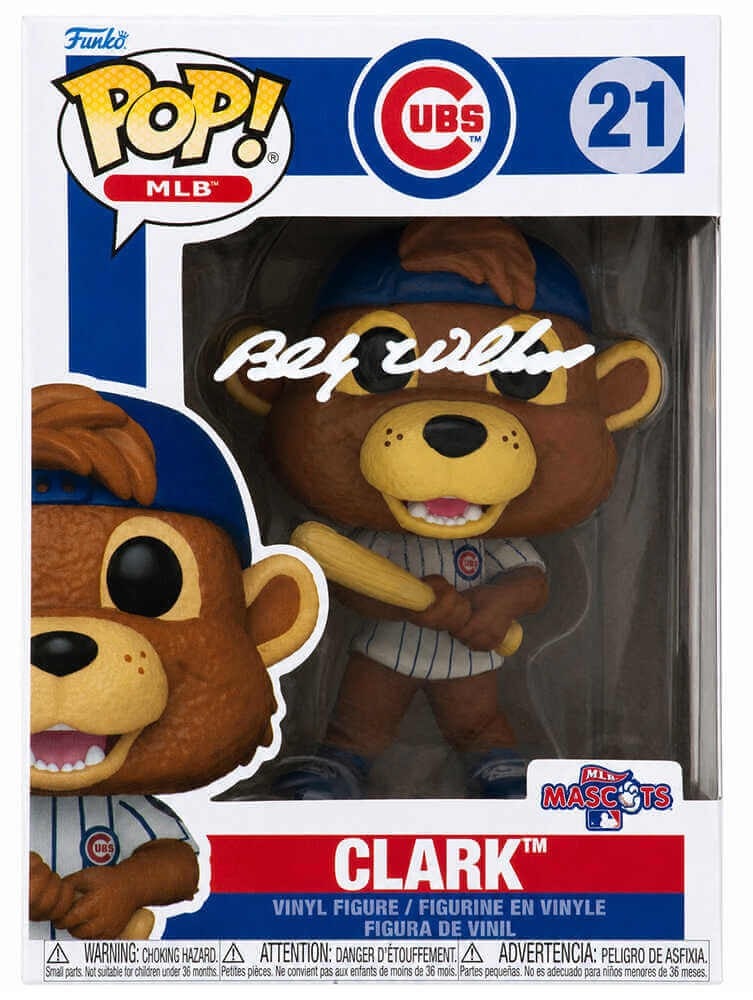 Autographed Billy Williams Chicago Cubs Clark Funko Pop 21 COA: Autographed Billy Williams Chicago Cubs Clark Funko Pop 21 COA Signed Billy Williams Chicago Cubs Clark mascot Funko Pop doll #21. This original autographed collectible is a pre-owned item and include