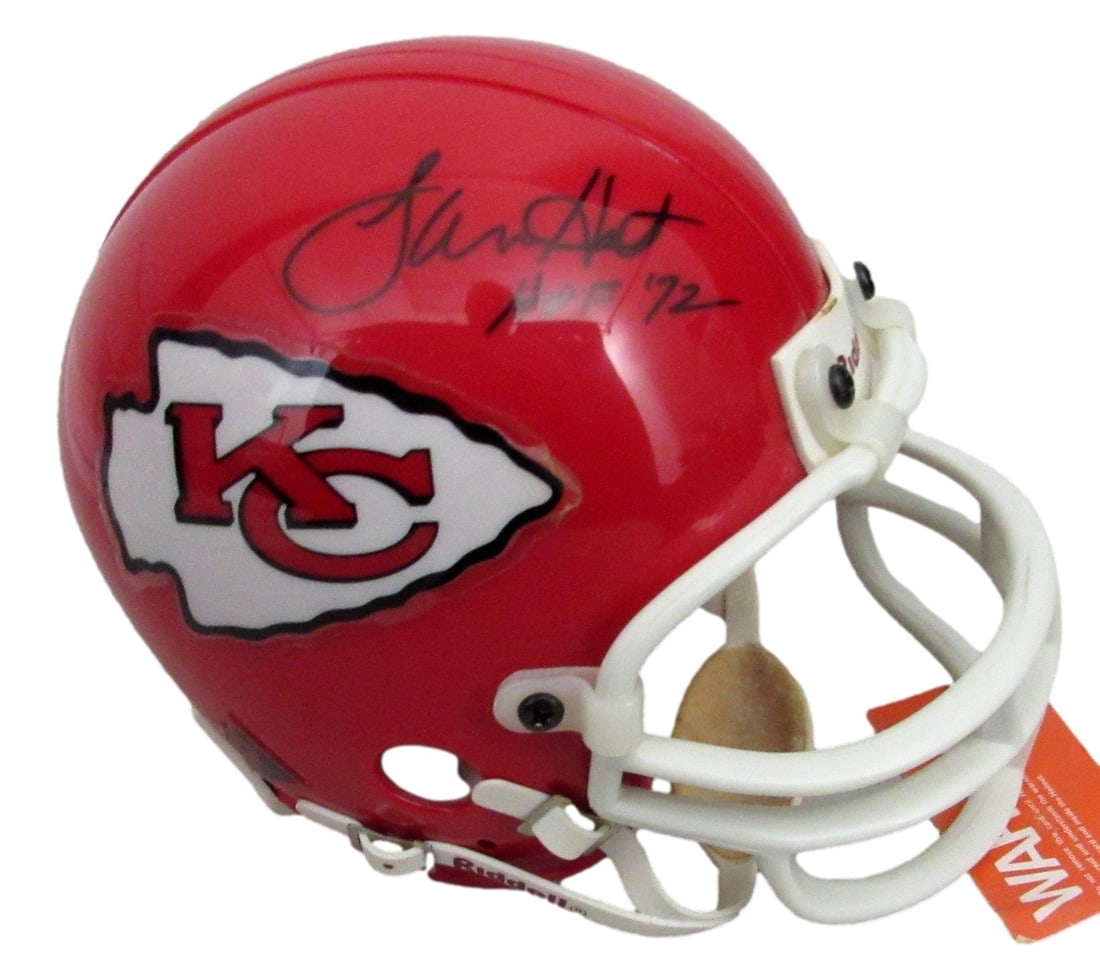 Signed Lamar Hunt HOF Chiefs Mini Helmet with JSA COA (1 of 6)