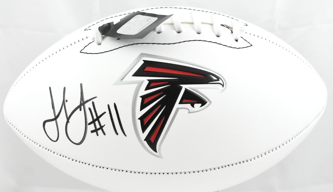 Atlanta Falcons Logo Football Signed by Julio Jones Beckett BAS Hologram (1 of 3)