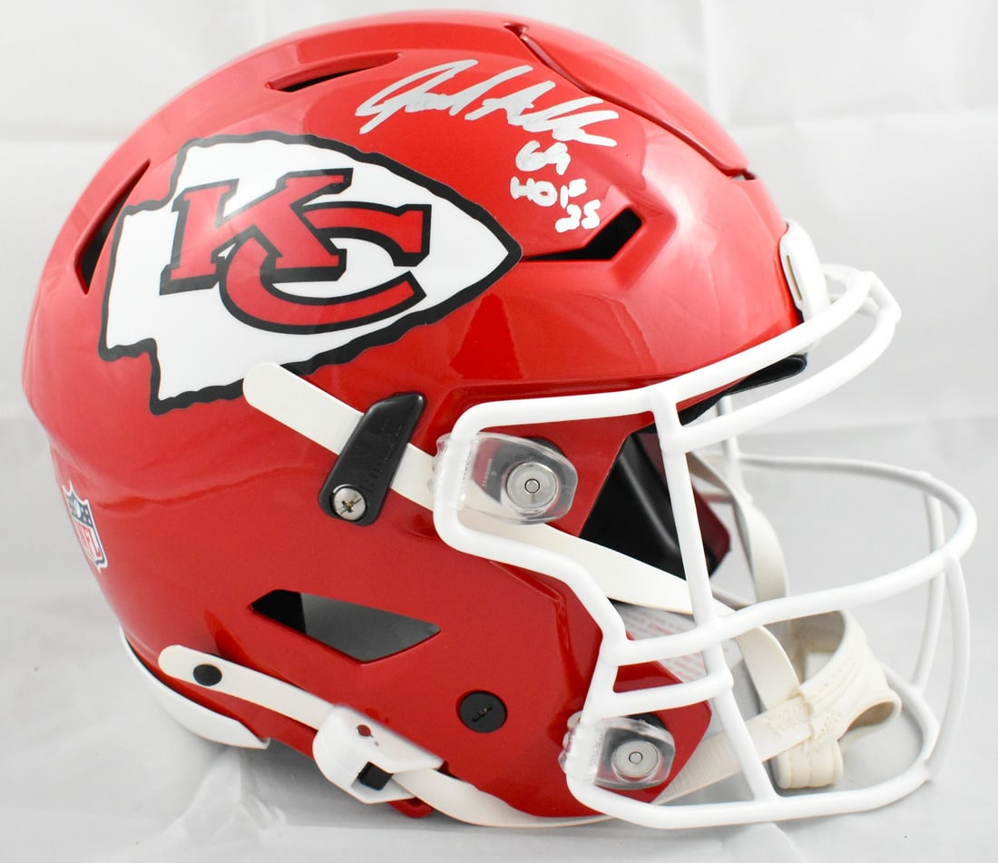 Beckett BAS Signed Chiefs Speedflex Full Size Helmet Jared Allen HOF: Beckett BAS Signed Chiefs Speedflex Full Size Helmet Jared Allen HOF Pre-owned full-size Speedflex football helmet featuring a Jared Allen autograph and Kansas City Chiefs team design. Hall of Fame ed