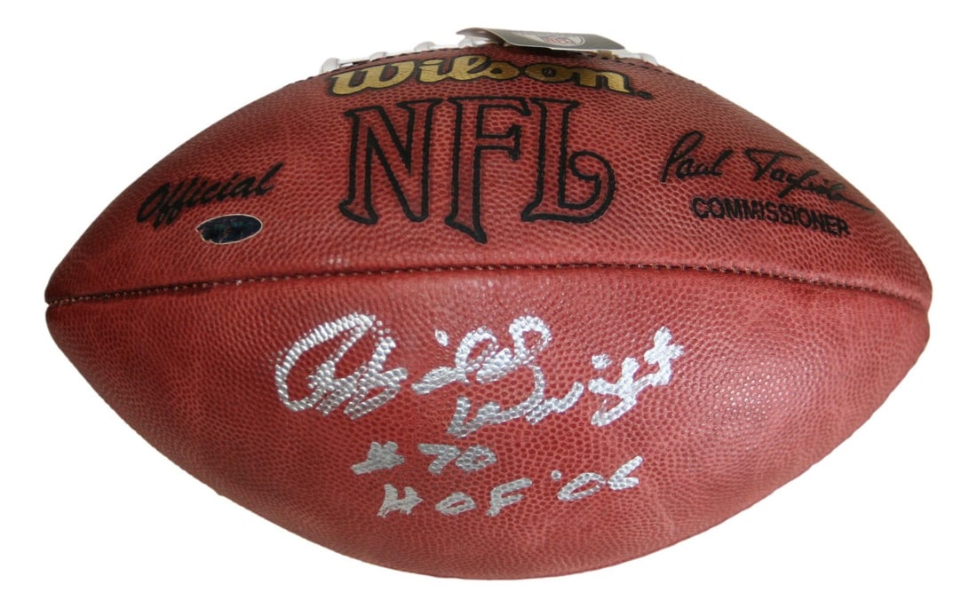 Dallas Cowboys football signed by Rayfield Wright BAS (1 of 2)