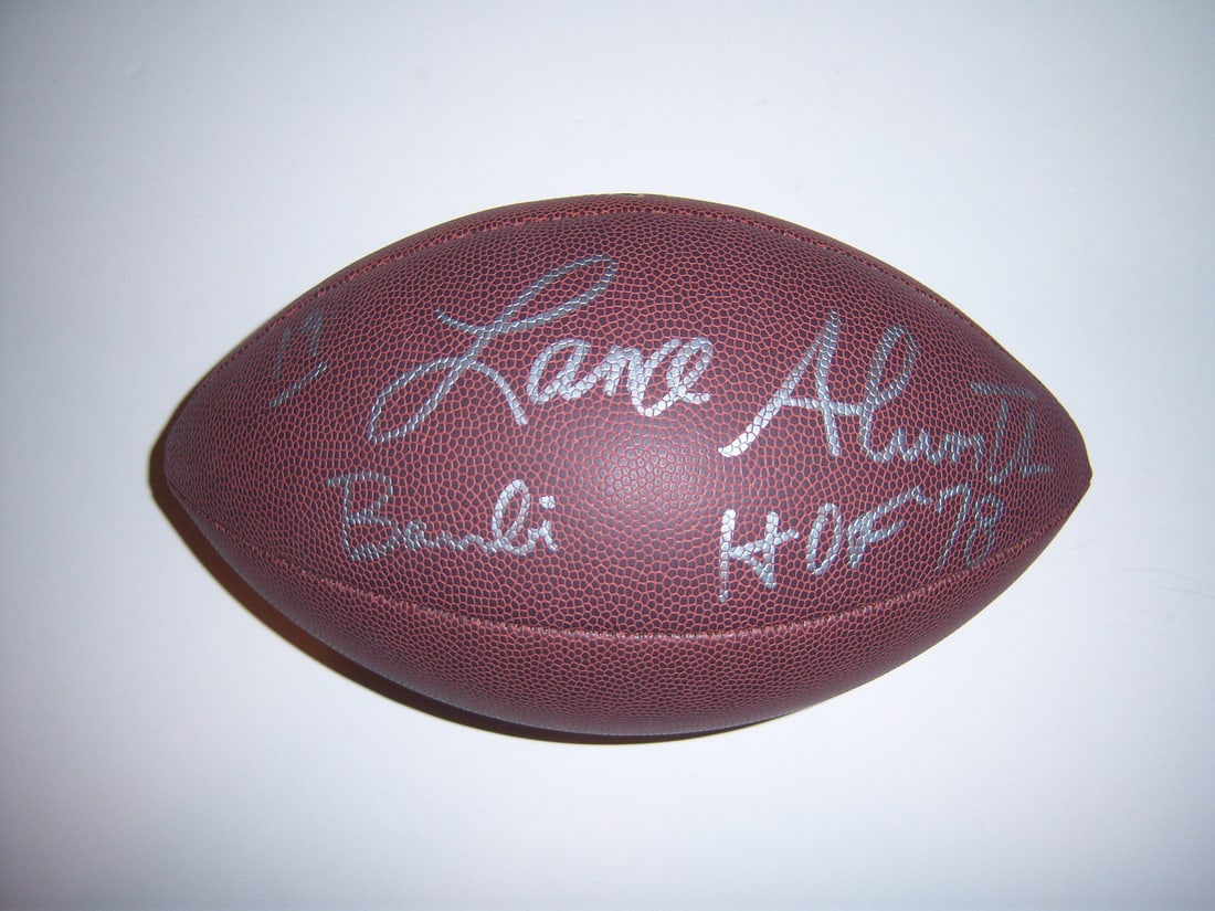 Signed Lance Alworth Football with COA San Diego Chargers Hall of Fame 1976: Signed Lance Alworth Football with COA San Diego Chargers Hall of Fame 1976 This is an original football signed by Lance Alworth, known as "Bambi," who played for the San Diego Chargers and was induct
