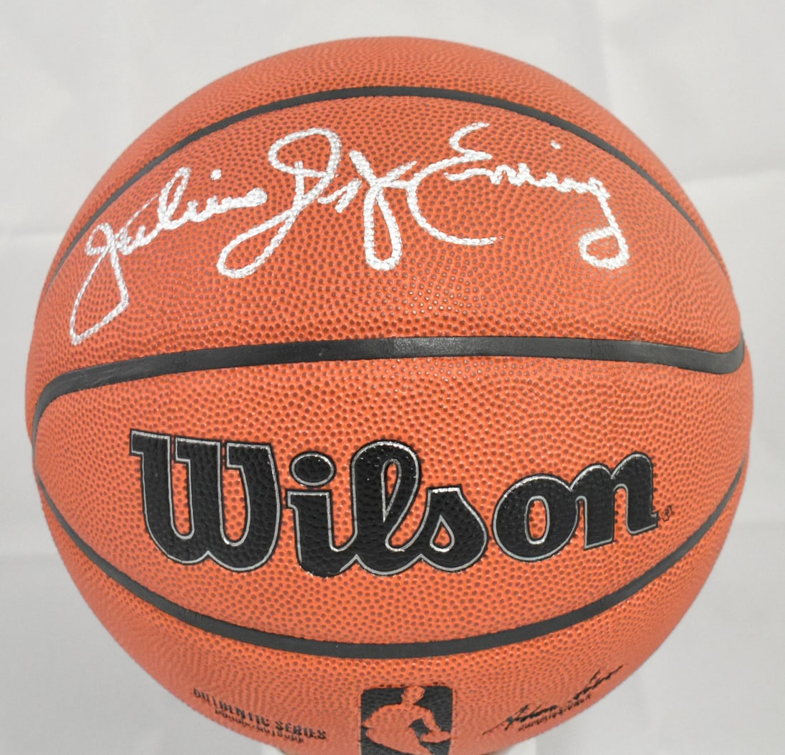 Wilson NBA Basketball Signed by Julius Erving Beckett Hologram (1 of 3)