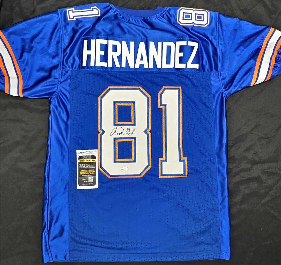 Signed Football Jersey Aaron Hernandez Florida Gators JSA (1 of 5)