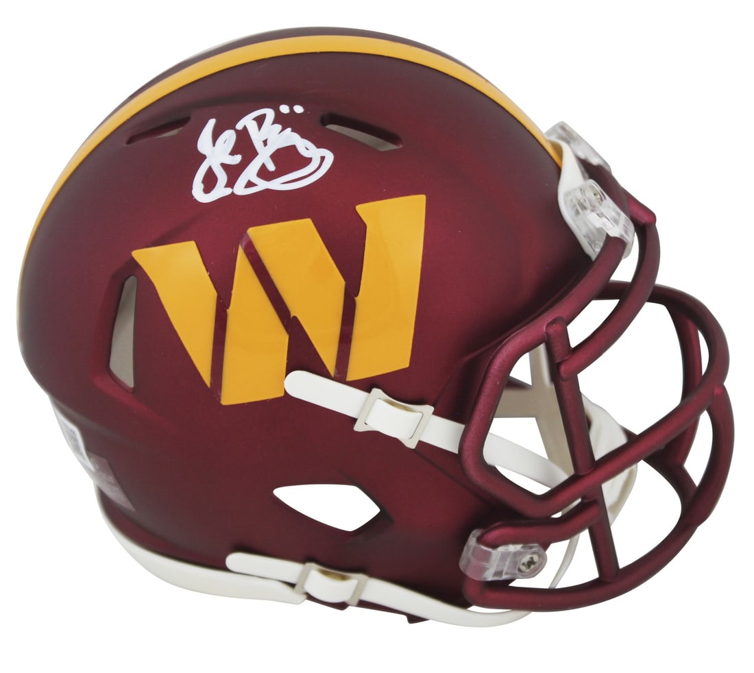 BAS Witnessed John Riggins Autographed Commanders Speed Mini Helmet White Ink (1 of 2)