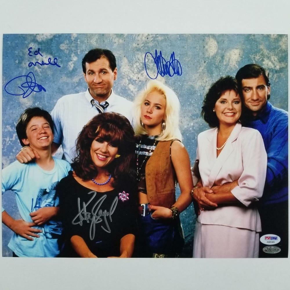 Signed 11x14 Married With Children Cast Photo Authenticated by PSA DNA: Signed 11x14 Married With Children Cast Photo Authenticated by PSA DNA This original 11x14 photograph features signatures from the cast of Married With Children, including Ed O'Neill, Katey Sagal, and