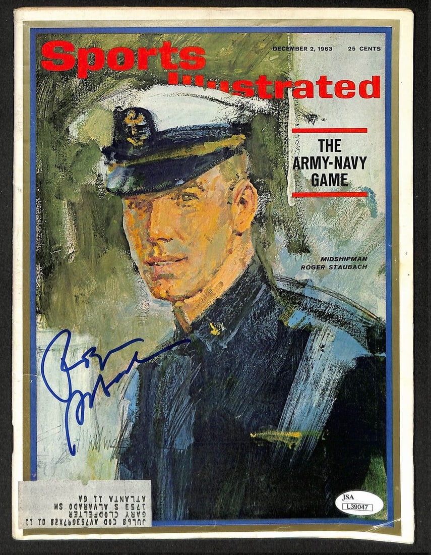 Autographed 1963 Sports Illustrated Navy Photo Roger Staubach HOF JSA (1 of 5)