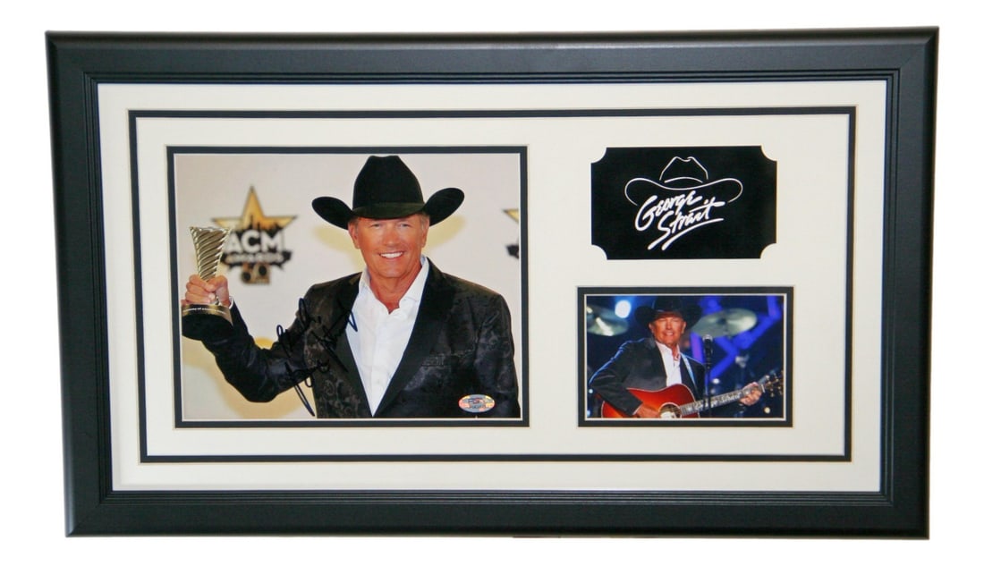 Framed 10x8 George Strait Signed Original Photo PSA DNA: Framed 10x8 George Strait Signed Original Photo PSA DNA Framed 10x8 photo autographed by George Strait, with PSA/DNA authentication. An original country music collectible in pre-owned condition. Speci