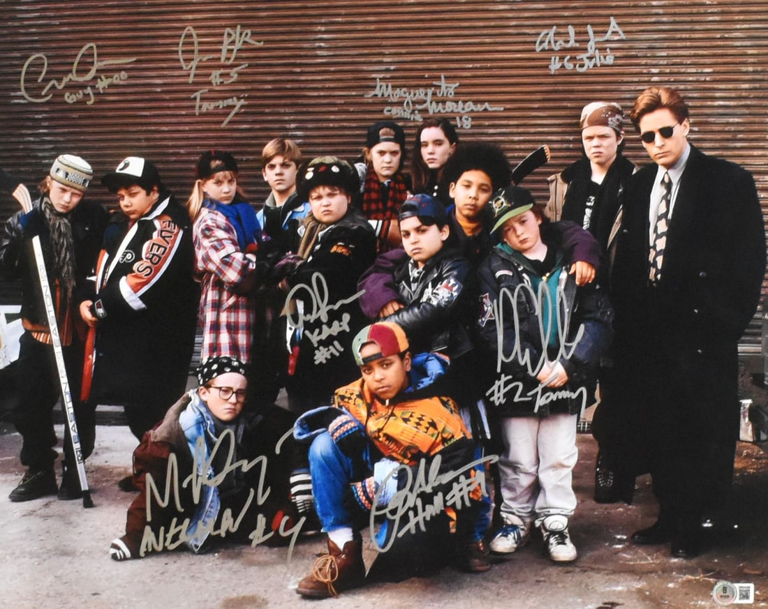 16x20 Mighty Ducks Cast Signed Team Photo Beckett BAS Hologram Silver (1 of 3)
