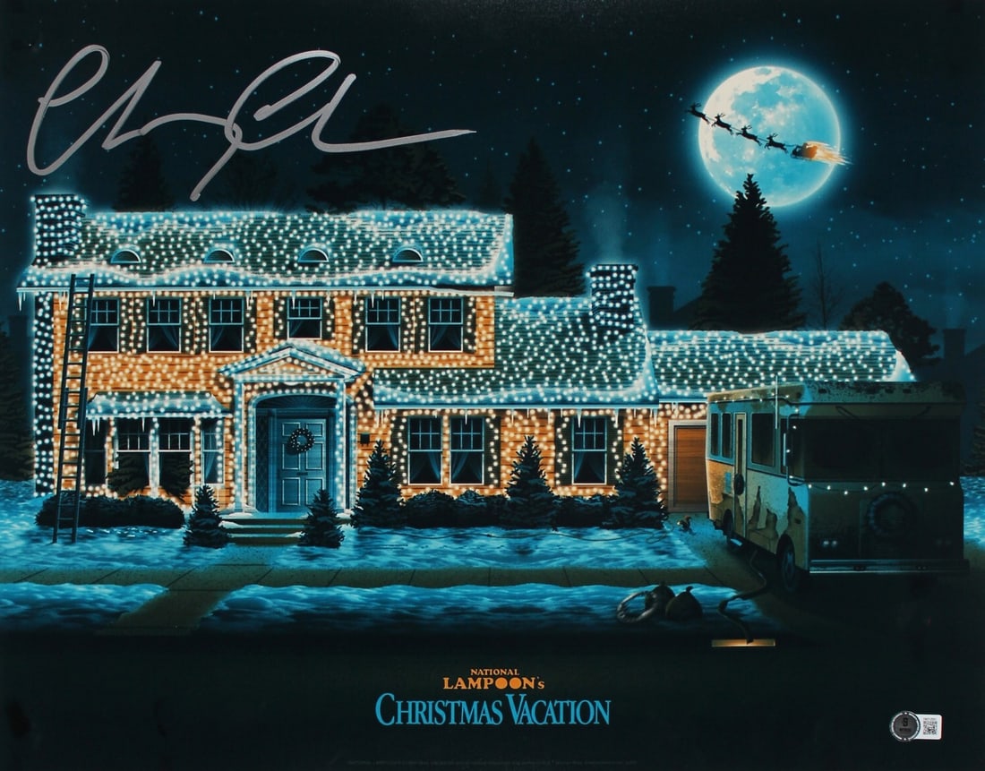 Signed 16x20 Christmas Vacation house lights photo Chevy Chase Beckett (1 of 3)