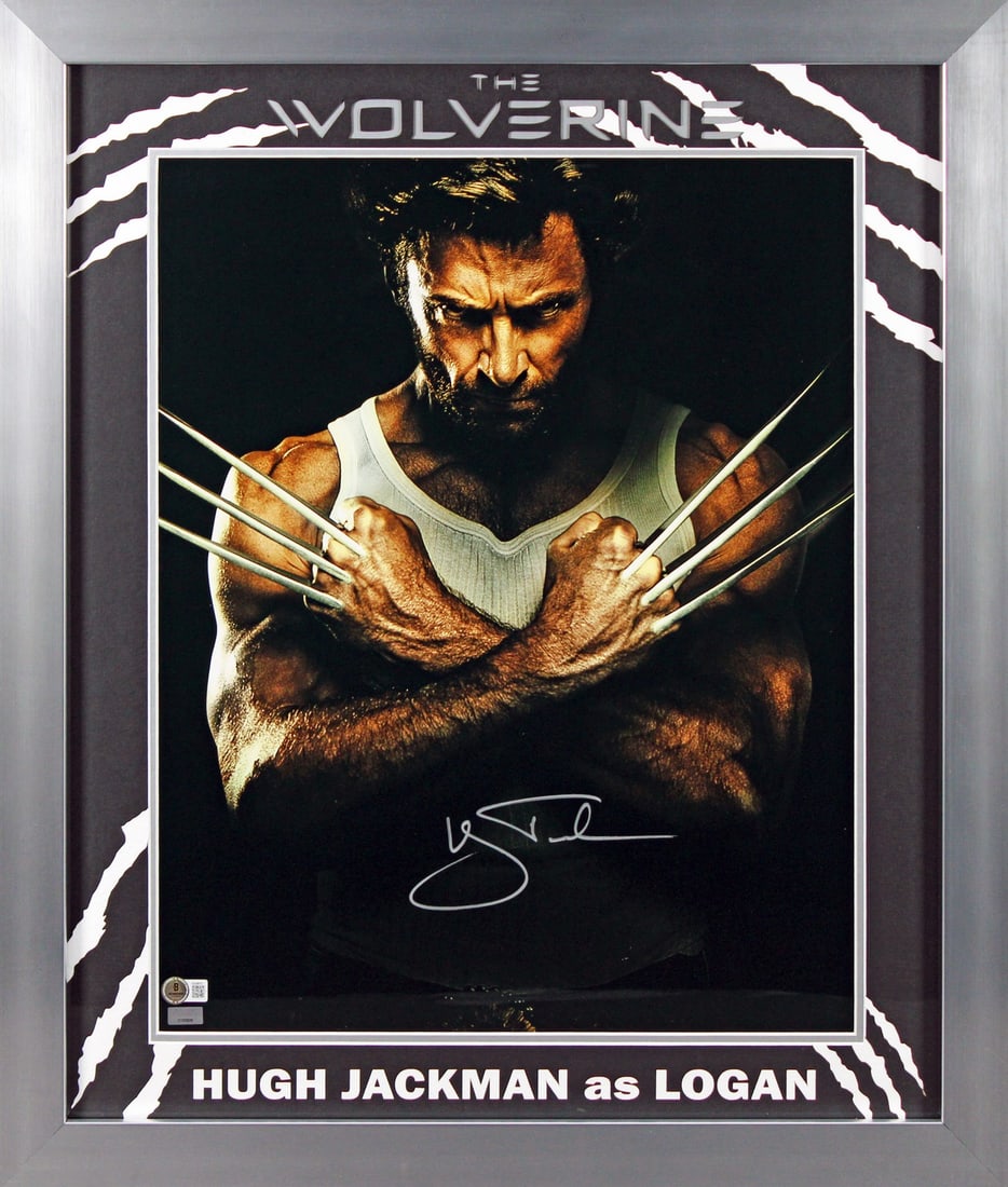 Framed 16x20 Hugh Jackman Signed X Men Wolverine Photo Beckett Authenticated (1 of 3)