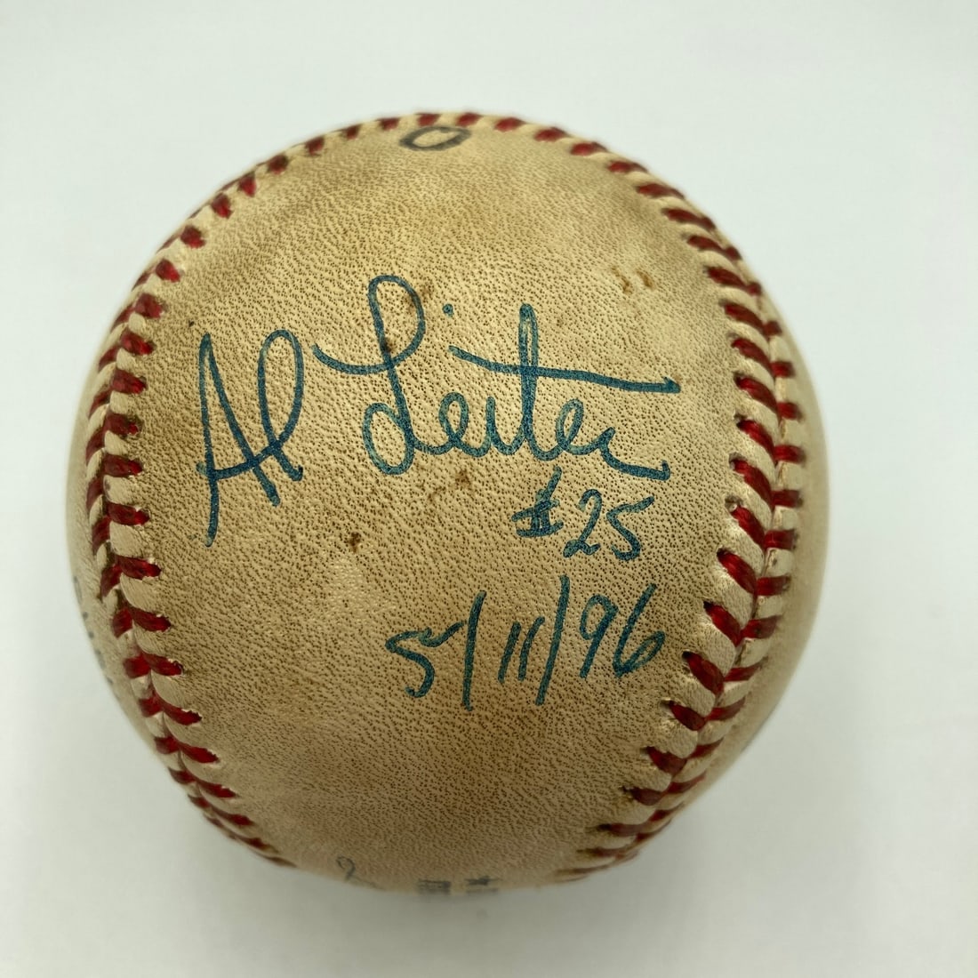Al Leiter autographed game used baseball no hitter inscription JSA COA (1 of 13)