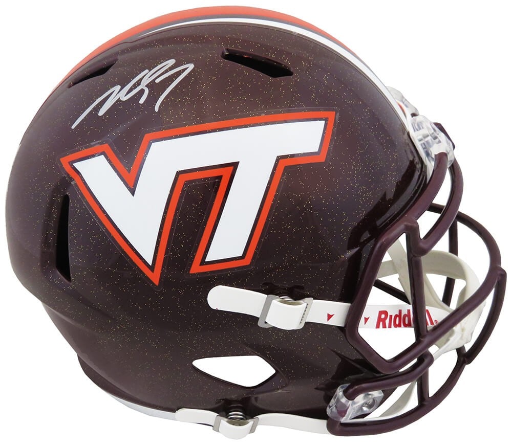Virginia Tech Riddell full size Speed replica helmet signed by Michael Vick (1 of 1)