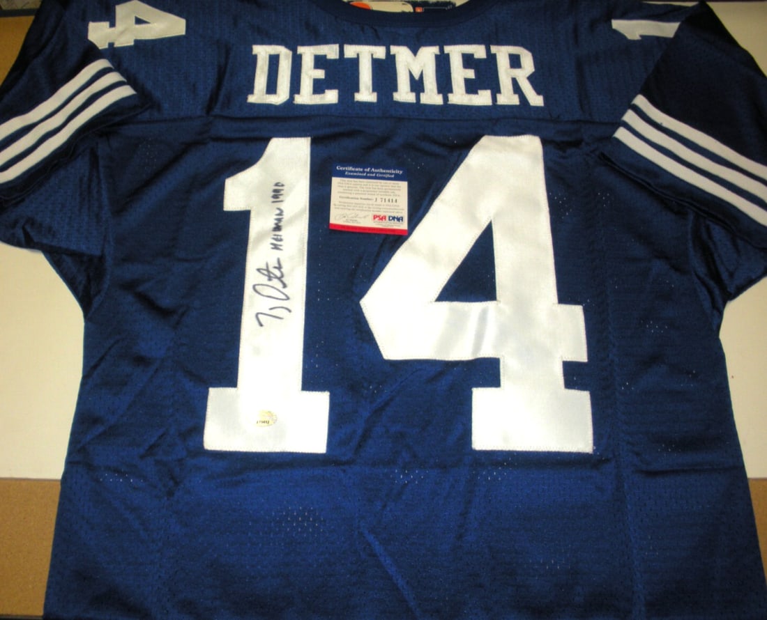 Autographed Russell Jersey Ty Detmer Brigham Young PSA DNA Certified (1 of 2)