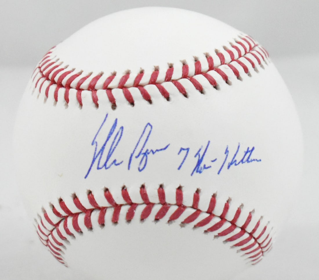 PSA Nolan Ryan signed Rawlings OML baseball with 7 no-hitters inscription (1 of 3)