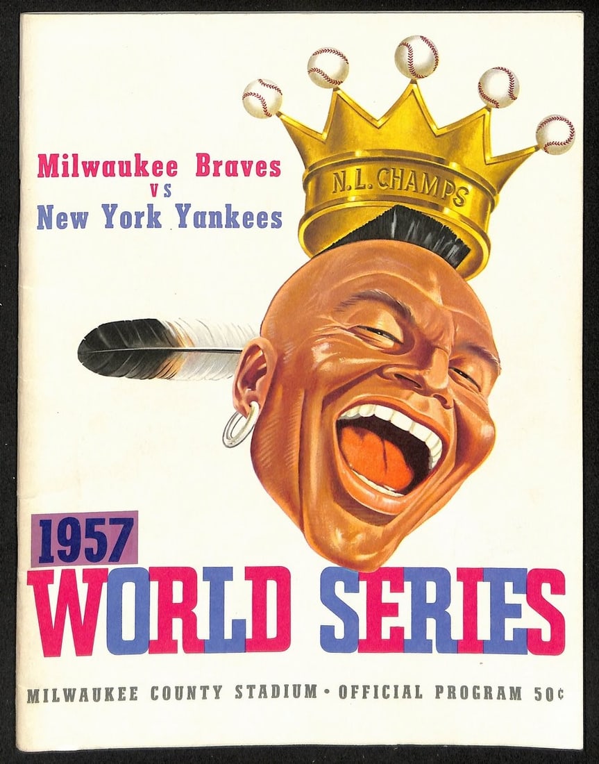 Original 1957 MLB World Series Program Braves vs Yankees: Original 1957 MLB World Series Program Braves vs Yankees Original 1957 World Series program from the matchup between the Milwaukee Braves and the New York Yankees. This baseball collectible is a pre-o