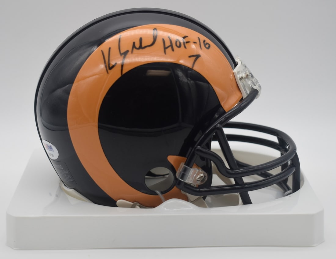 PSA DNA Kevin Greene HOF 16 Autographed Rams Mini Helmet (1 of 5)