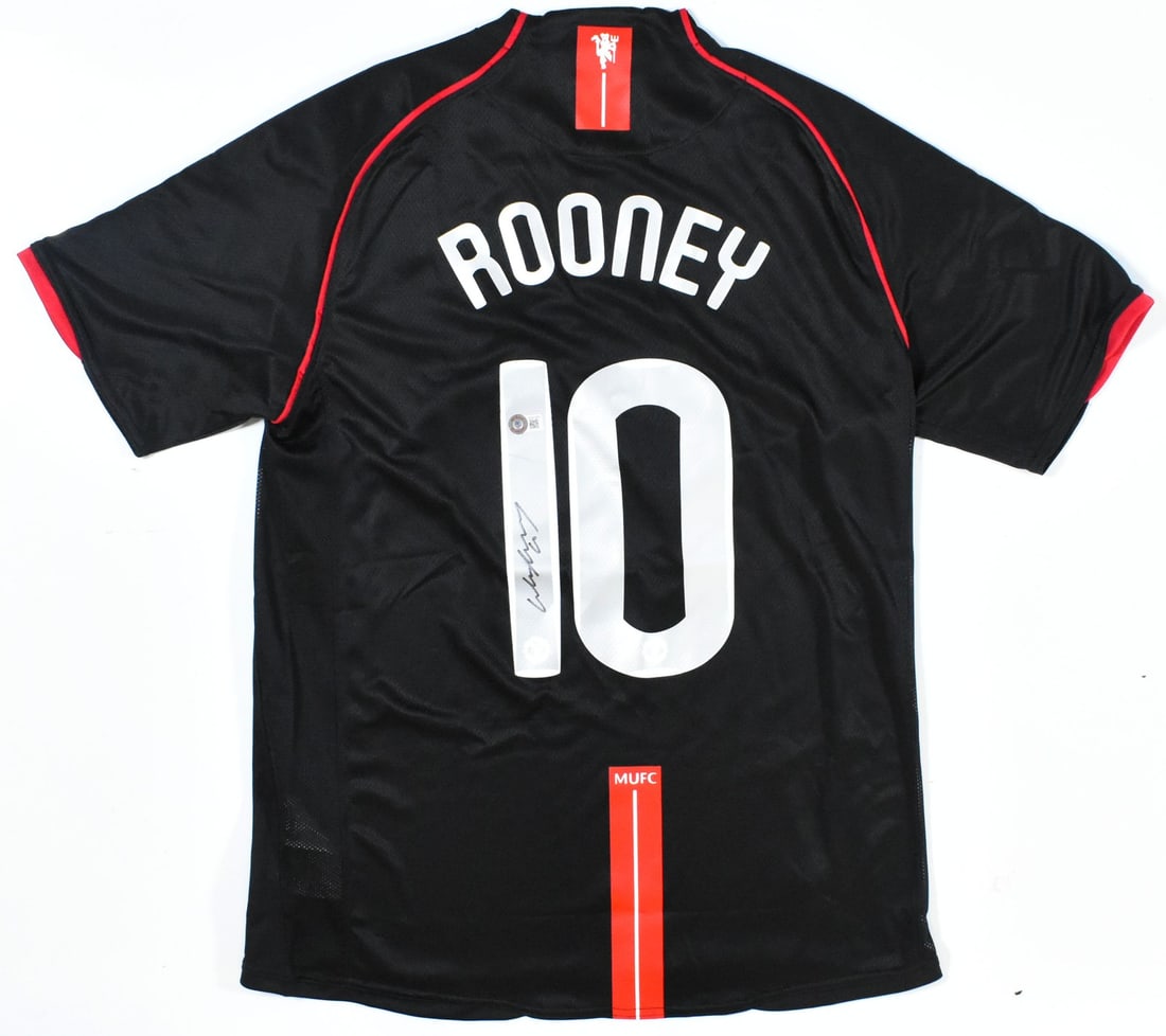 Manchester United #10 Black Soccer Jersey Signed by Wayne Rooney BAS (1 of 4)