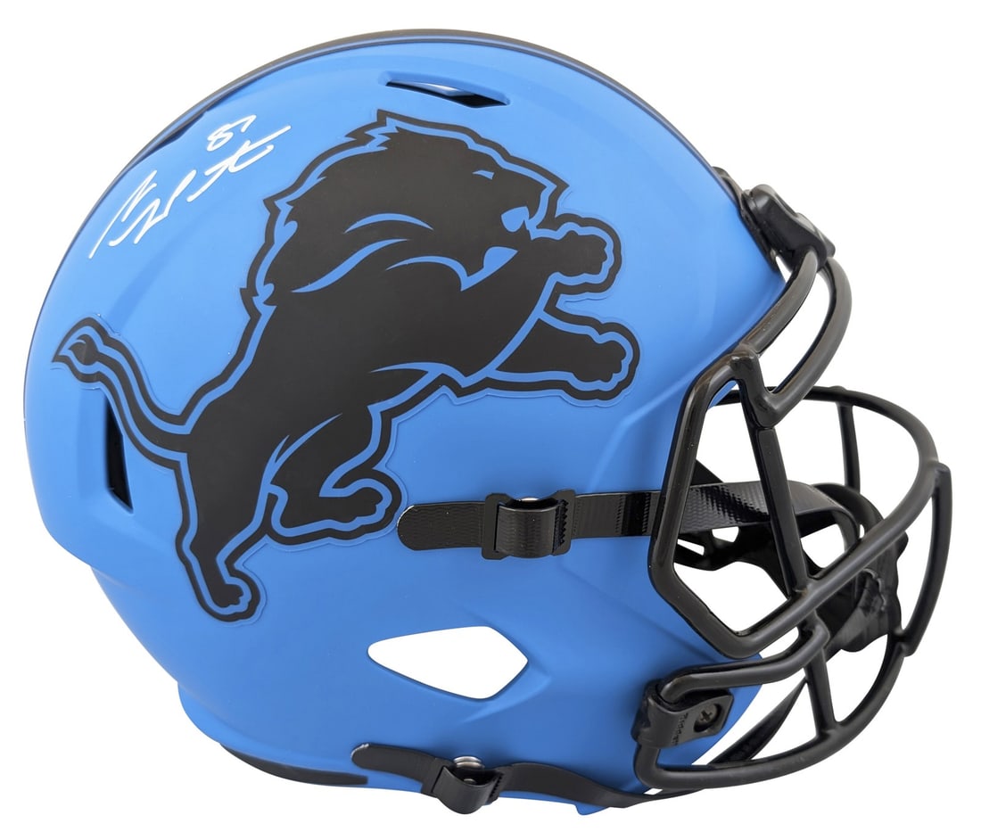 Sam LaPorta Signed Detroit Lions Full Size Speed Replica Helmet Beckett Witnessed (1 of 3)