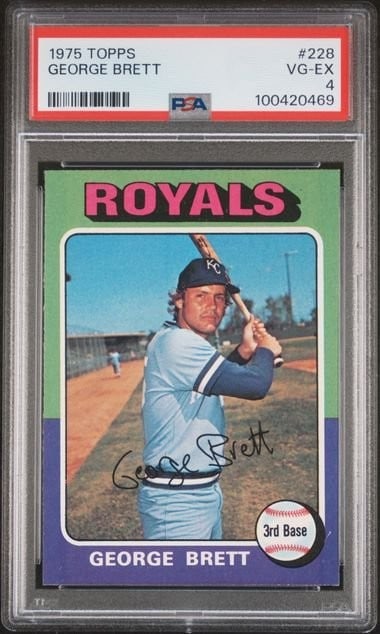 PSA 4 George Brett 1975 Topps 228 rookie baseball card (1 of 2)