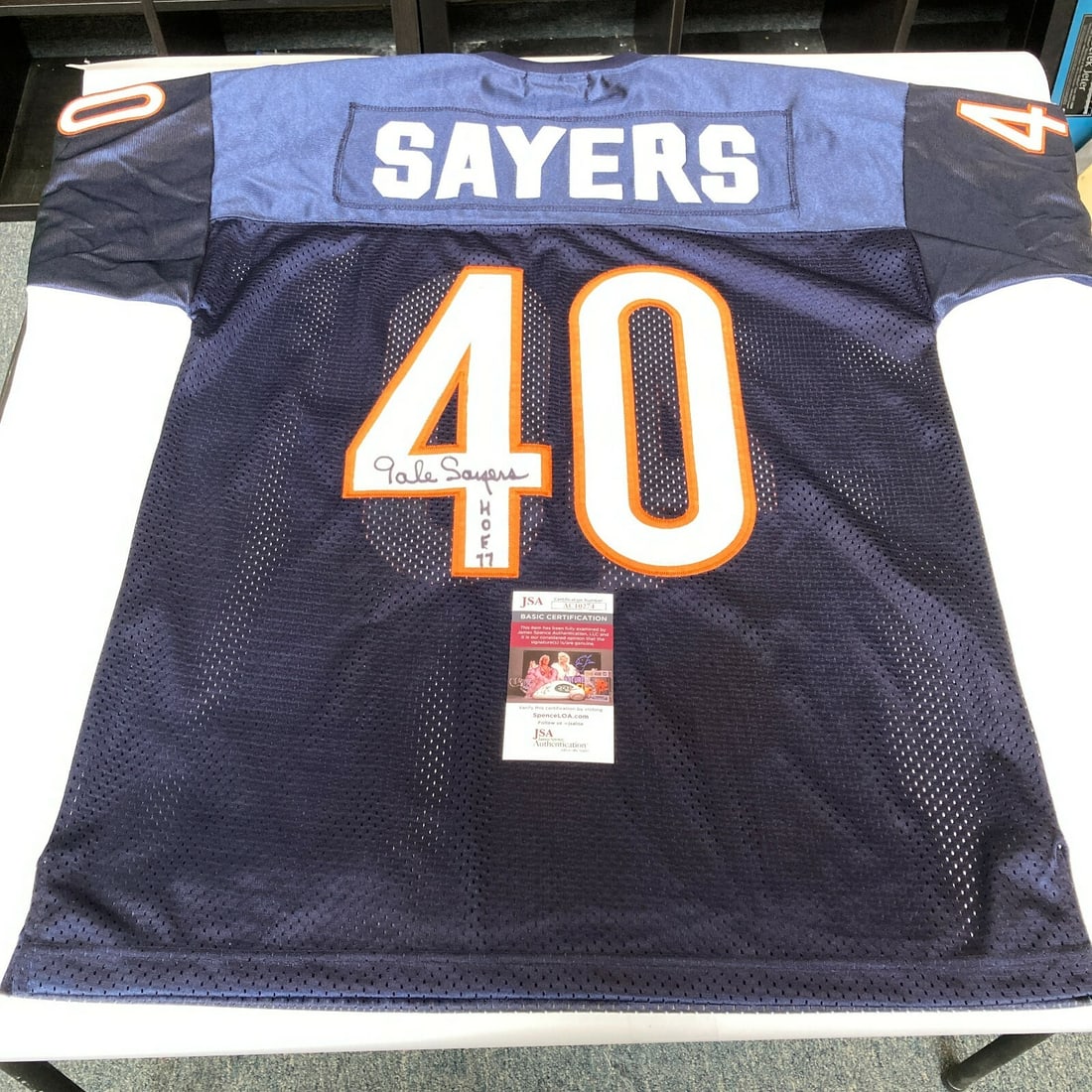 Gale Sayers Signed Chicago Bears Jersey with JSA COA (1 of 8)