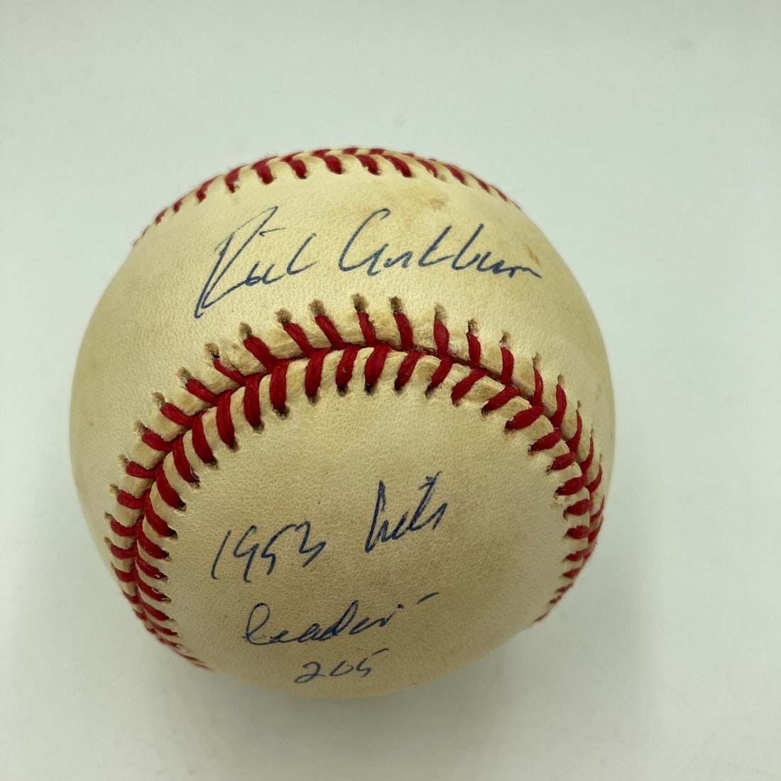 Signed Richie Ashburn Baseball 1953 Hits Leader 205 Hits PSA DNA COA (1 of 5)