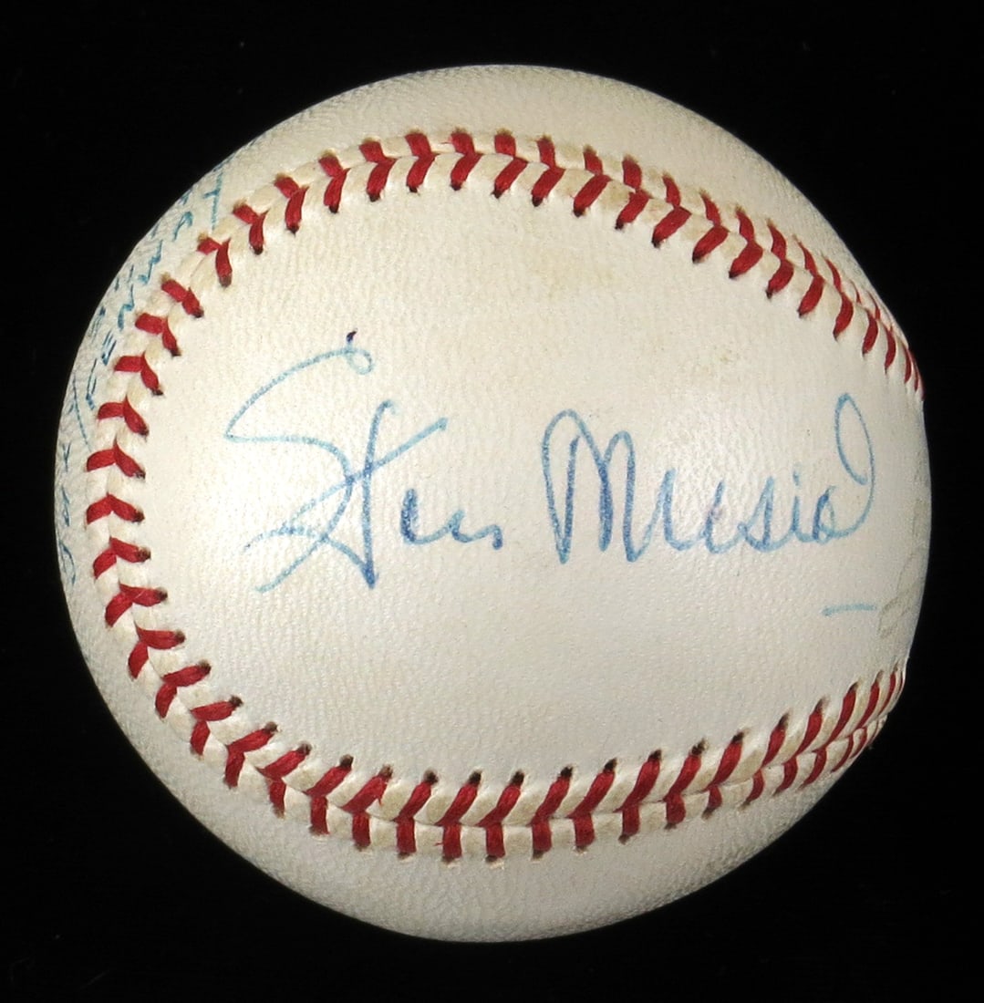 Stan Musial autographed 1961 Fenway All Star Game baseball SGC (1 of 4)