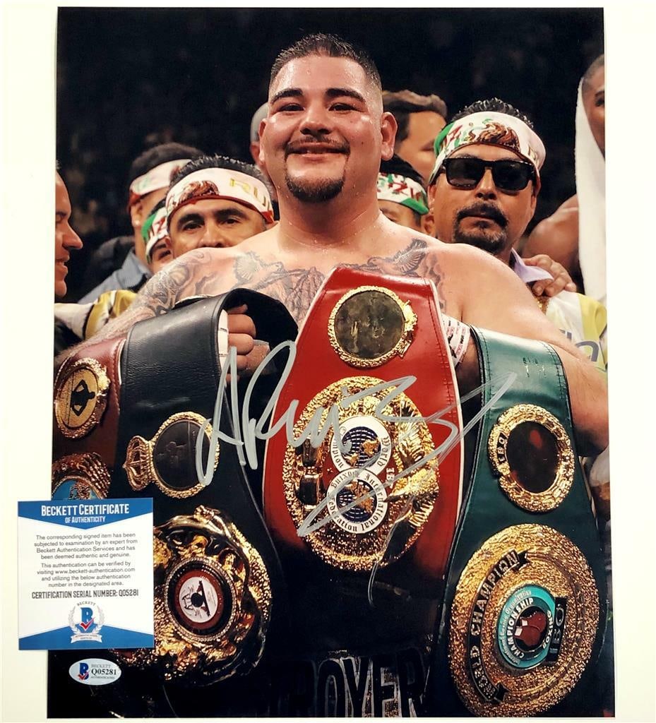 Signed 11x14 Boxing Photo Andy Ruiz Jr vs Anthony Joshua Beckett Authenticated (1 of 2)