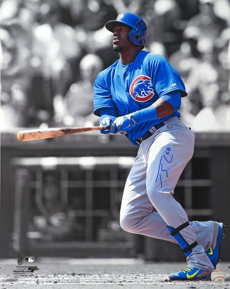 Jorge Soler Signed Chicago Cubs Jersey 16x20 Action Photo with COA (1 of 1)