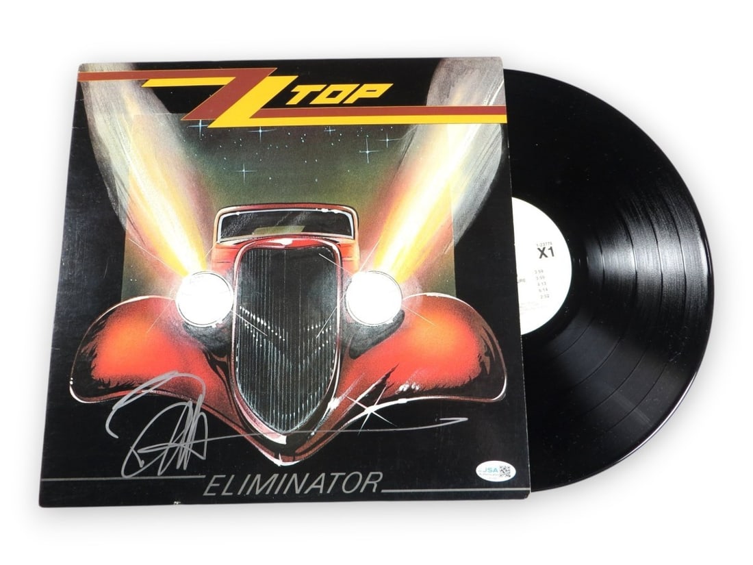 JSA Authenticated Billy Gibbons Signed ZZ Top Eliminator Album Cover (1 of 4)