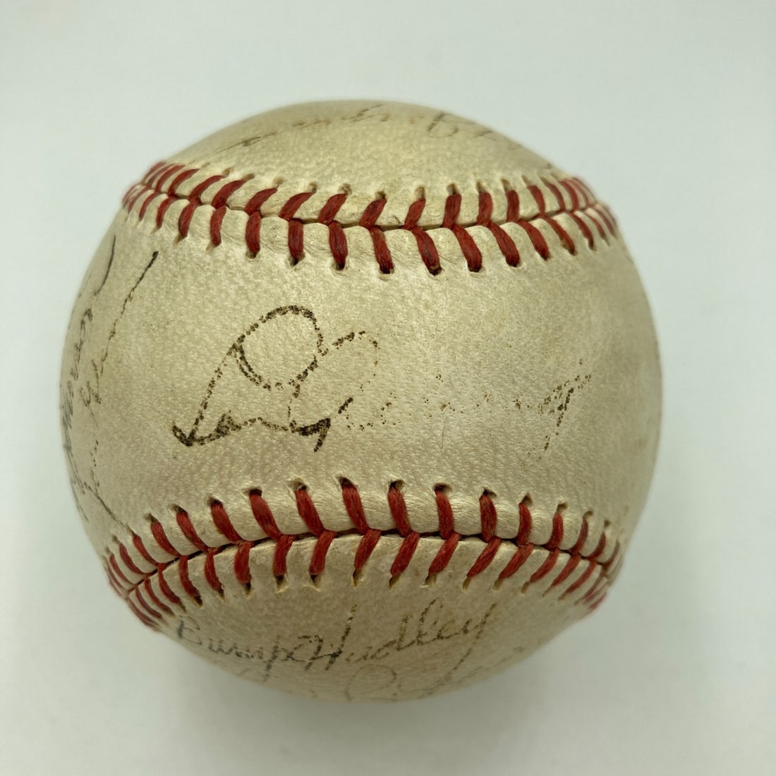 Team Signed 1936 New York Yankees World Series Baseball Lou Gehrig JSA (1 of 12)