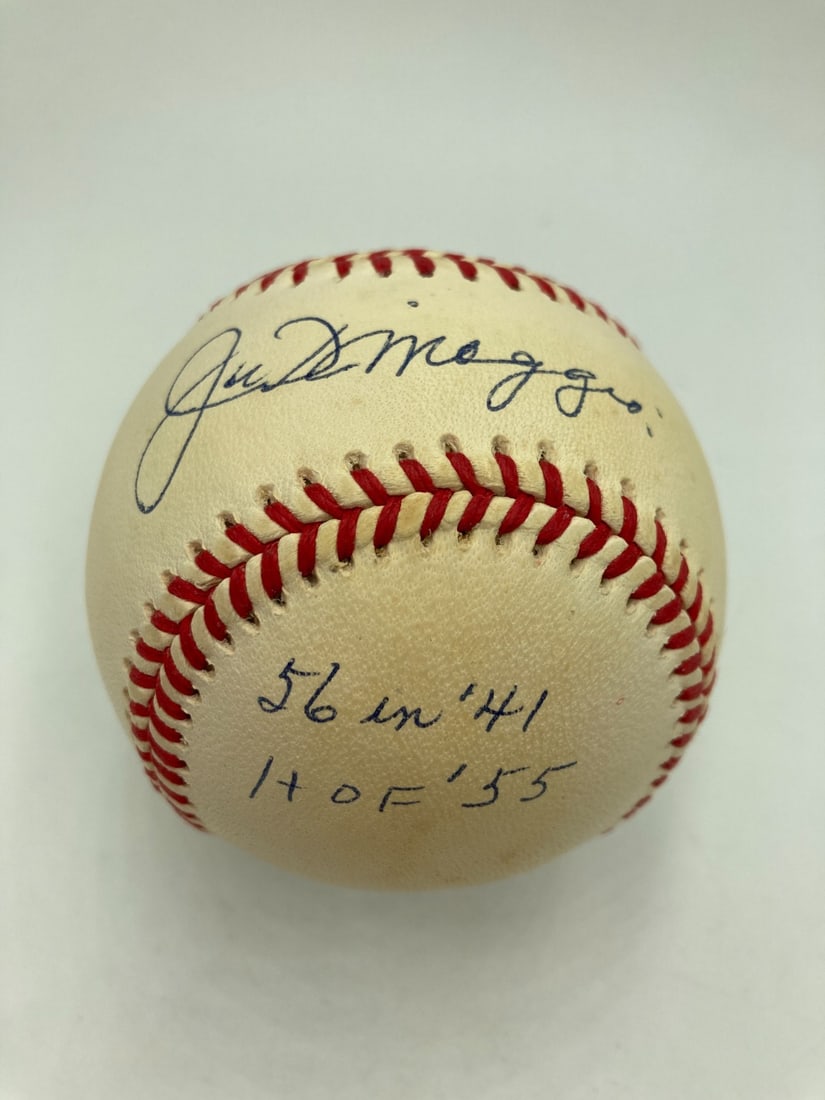 Joe DiMaggio autographed baseball with inscriptions JSA LOA (1 of 15)