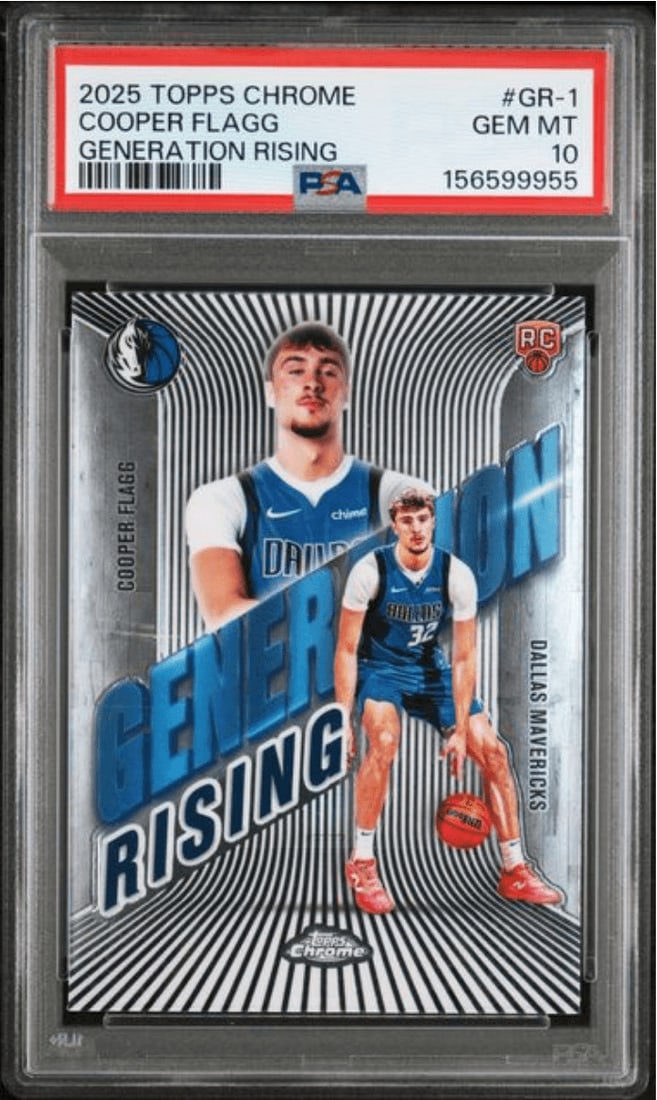 PSA 10 Cooper Flagg GR1 Topps Chrome Generation Rising Rookie Card 2025 (1 of 2)