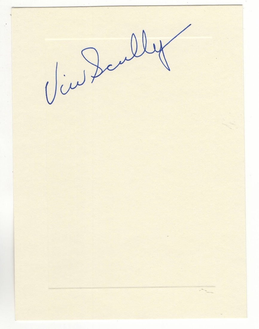 Authenticated Vin Scully original cut signature Beckett Dodgers broadcaster (1 of 2)
