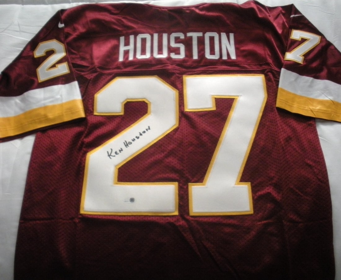 Ken Houston Signed Nike Washington Redskins Jersey with JSA Authentication: Ken Houston Signed Nike Washington Redskins Jersey with JSA Authentication This is a pre-owned, officially licensed Nike Washington Redskins jersey that has been signed by Ken Houston. The jersey is a