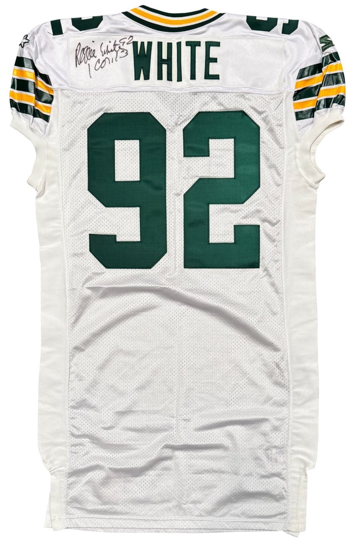 Autographed Reggie White Packers Starter Game Issued Jersey with JSA COA (1 of 6)