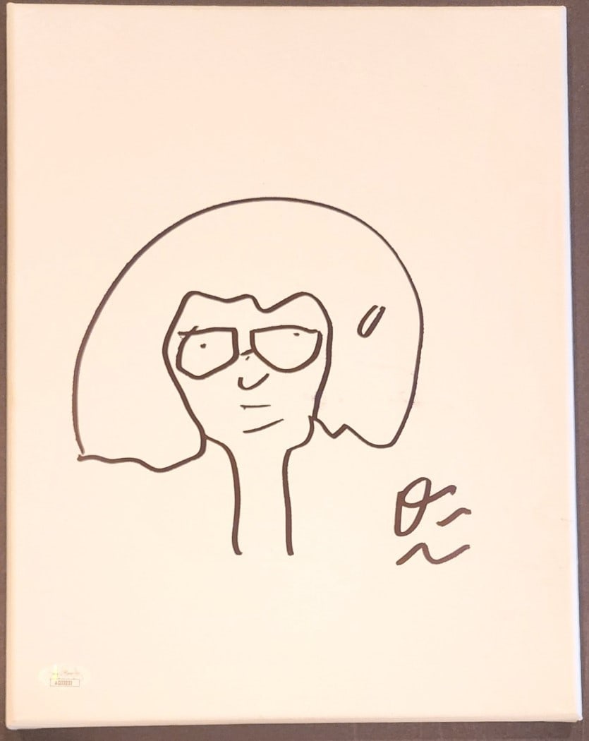Dan Mintz Signed Tina Bob's Burgers 11x14 Canvas Sketch JSA Authenticated: Dan Mintz Signed Tina Bob's Burgers 11x14 Canvas Sketch JSA Authenticated This 11x14 canvas sketch features an authentic autograph by Dan Mintz, known for his role in Bob's Burgers. The signature has 