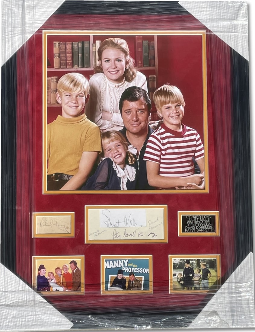 Nanny and The Professor Framed Photo Signed by Cast JSA Authenticated: Nanny and The Professor Framed Photo Signed by Cast JSA Authenticated This framed photograph features signed cast cuts from the beloved show 'Nanny and The Professor.' Autographed by Richard Long,