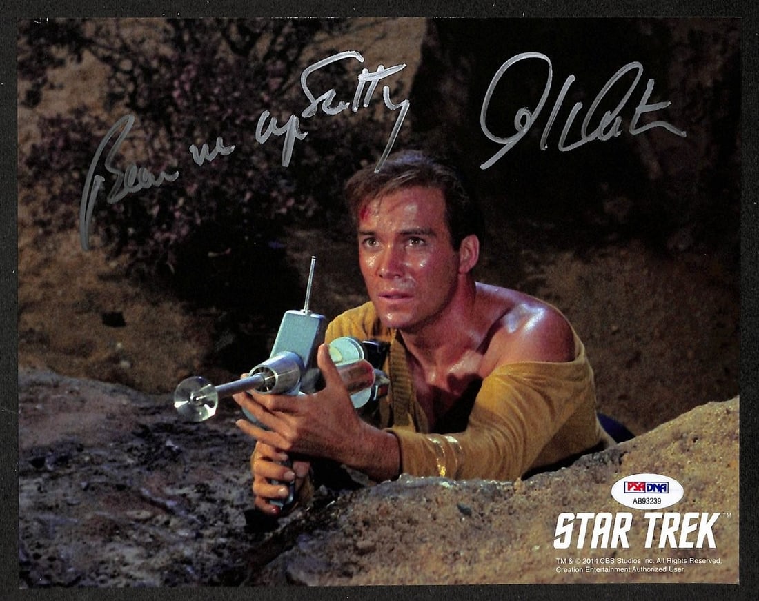 PSA DNA authenticated 8x10 Star Trek Captain Kirk photo signed by William Shatner (1 of 2)