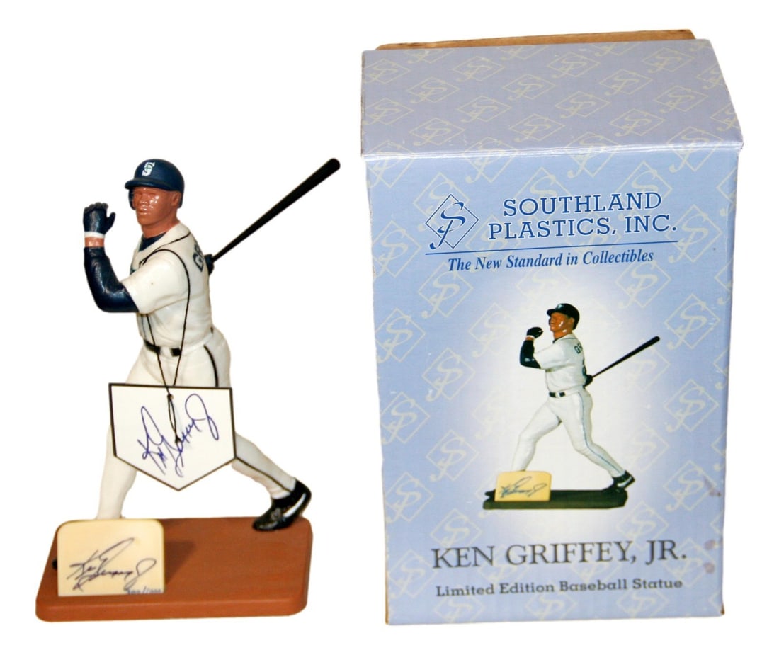 Ken Griffey Jr. Signed 8" Limited Edition Statue PSA/DNA: Ken Griffey Jr. Signed 8" Limited Edition Statue PSA/DNA Celebrate the legacy of Ken Griffey Jr. with this limited edition 8" statue from Southland Plastics. This original piece is autographed by the 